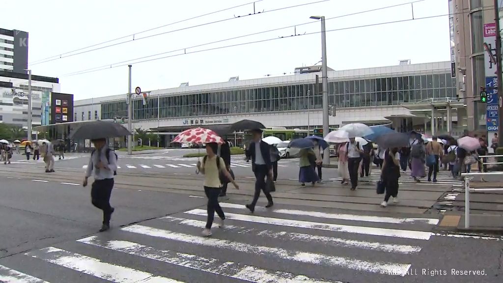 富山県内は雨　梅雨らしいジメジメとした暑さ　熱中症に注意を