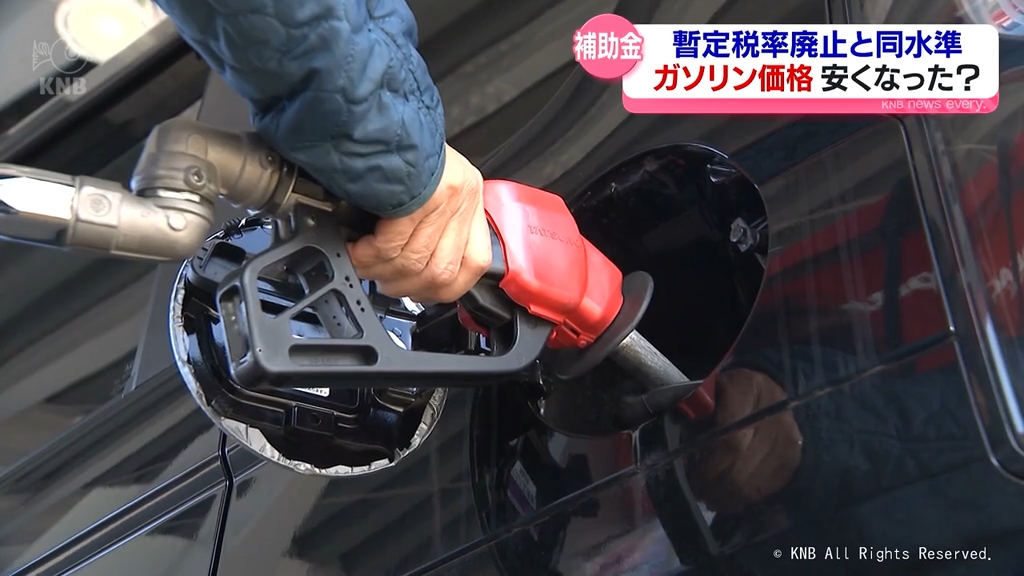 ガソリン補助金が約25円に拡大 暫定税率廃止時と同水準に 富山の消費者