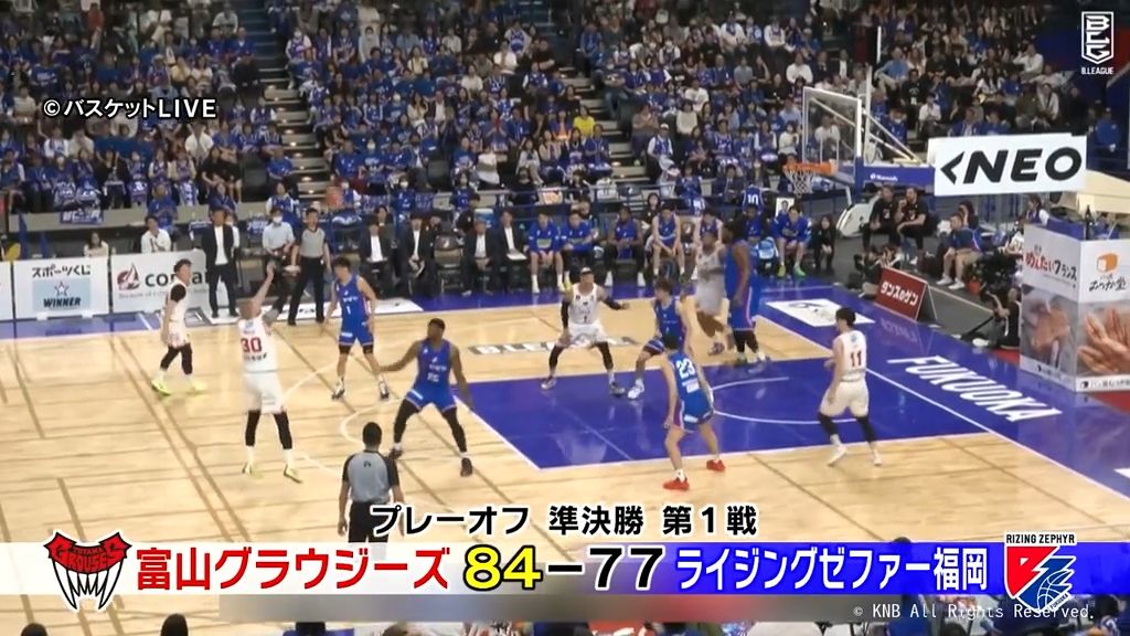“Ｂ１復帰”へ王手　富山グラウジーズプレーオフ準決勝　初戦勝利