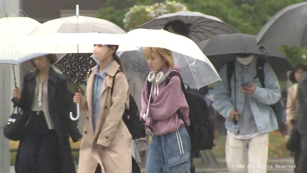 雨の富山県内　気温が上がらずひんやりとした一日に