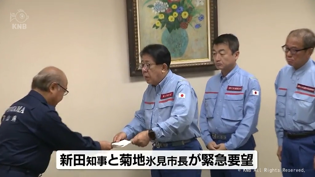 金子国交相が大雨被害の氷見視察　被災地支援「国土交通省の現場力、総合力を最大限発揮して全力で取り組む」