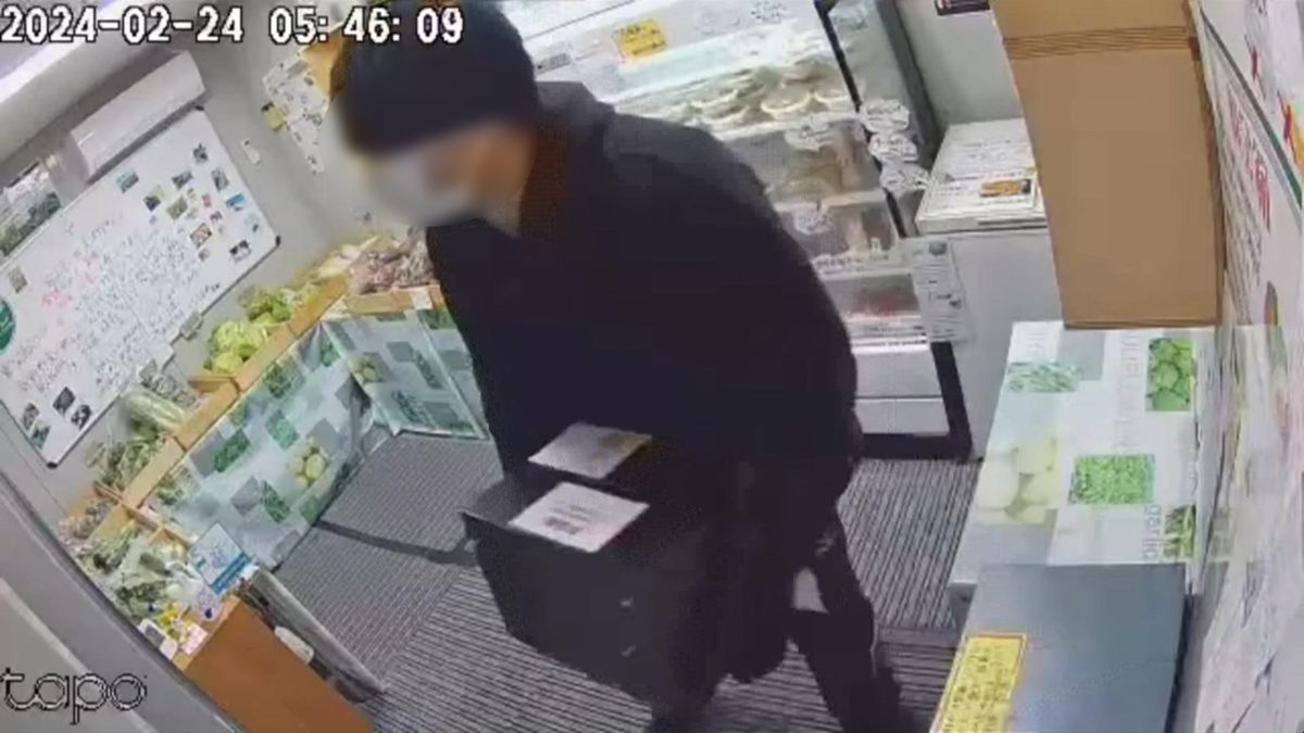 無人販売所の料金箱窃盗犯をカメラが…富山　店主「悔しいし、やりきれない」