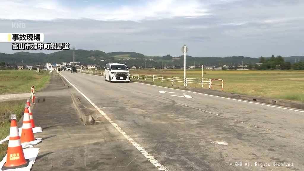 富山市婦中町で衝突事故　63歳の男性重体　富山中部スーパー農道