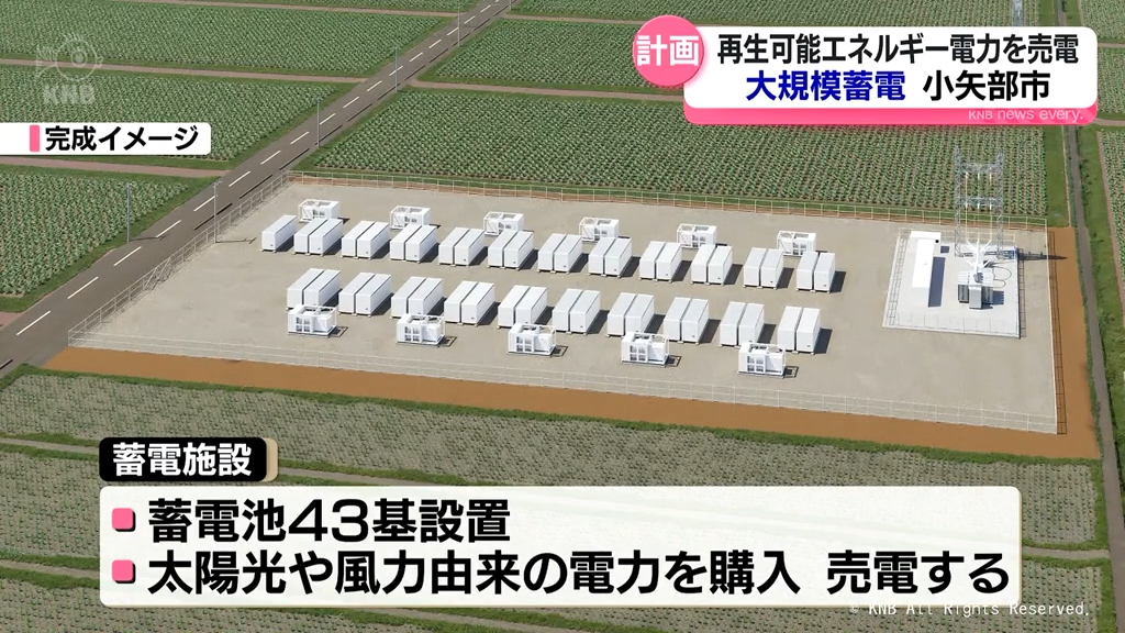 再生可能エネルギー電力を蓄え売電　大規模蓄電施設を小矢部市に整備へ　北陸最大級
