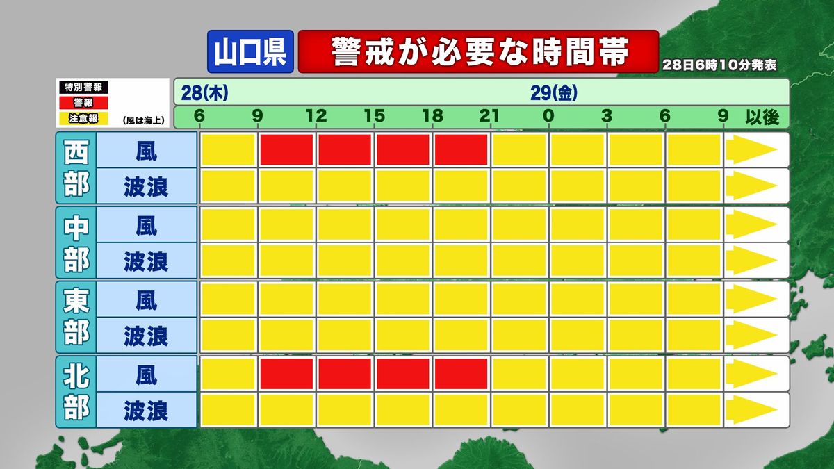 警戒が必要な時間帯