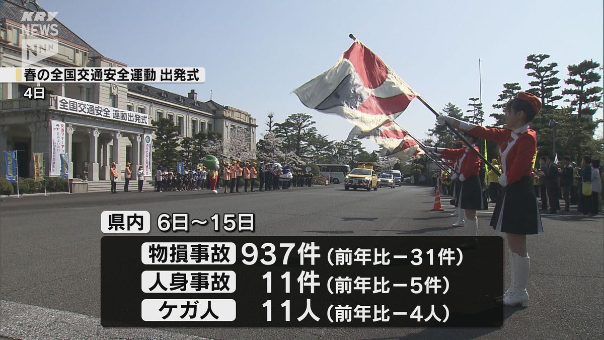 春の全国交通安全運動 15日までの期間中に山口県内では死亡事故なし 人身事故は11件で前年より5件減少
