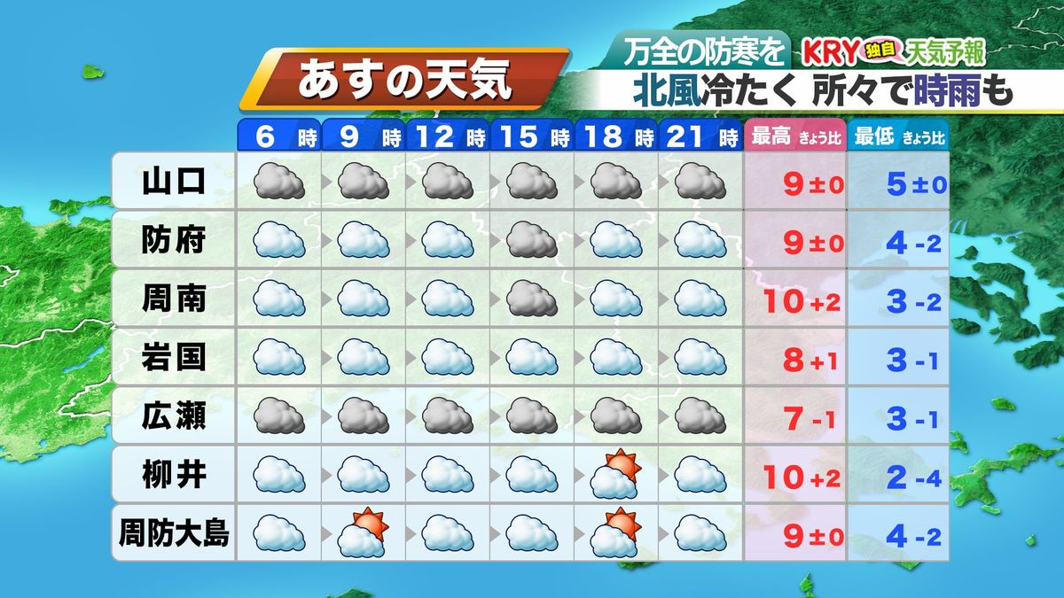 6日(火)の天気予報