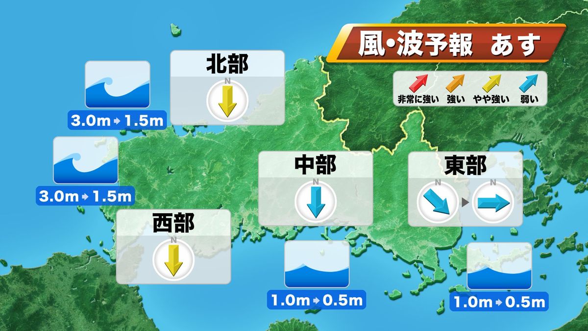 6日(火)の風･波予想