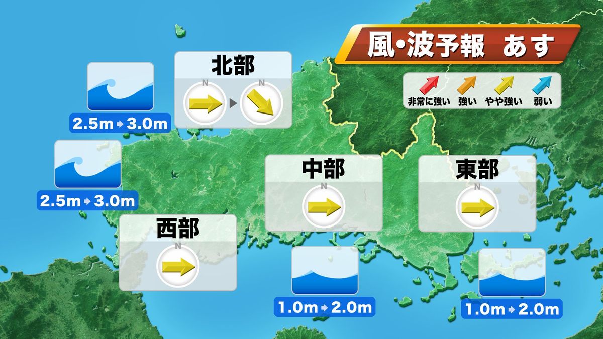 28日(火)風･波予報