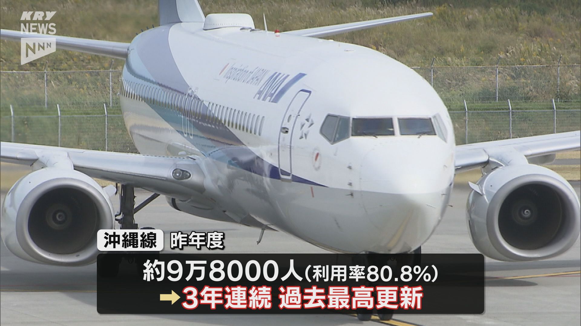 岩国錦帯橋空港の昨年度の利用者数は55万725人…2年連続で過去最高を
