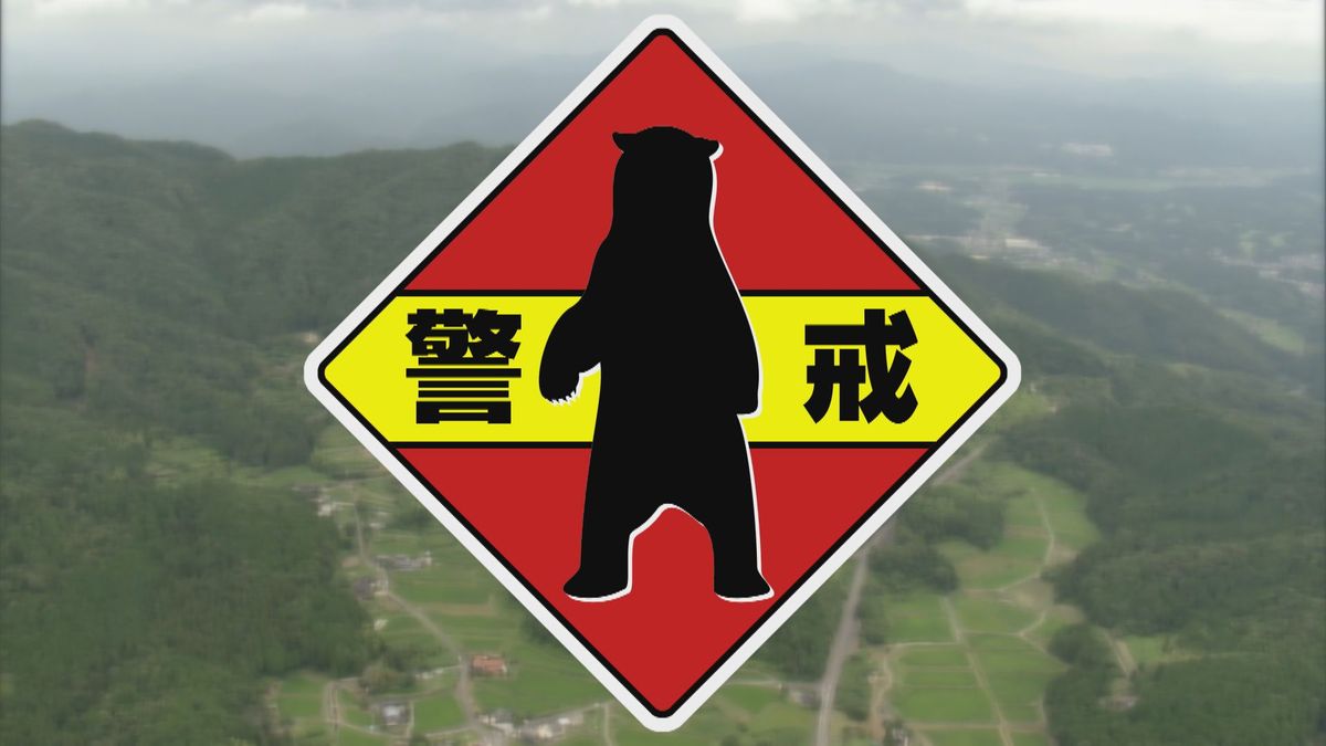 「クマ出没警報」発令中の周南市鹿野で体長1メートルほどのクマが目撃される