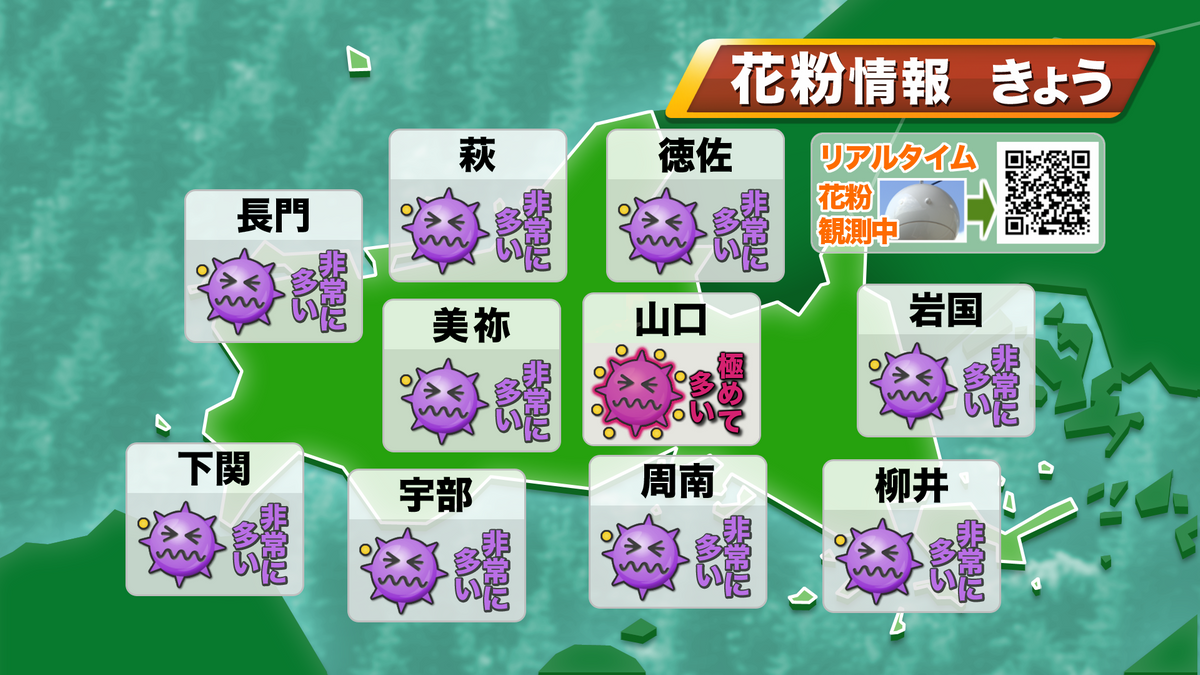 27日（火）の花粉情報