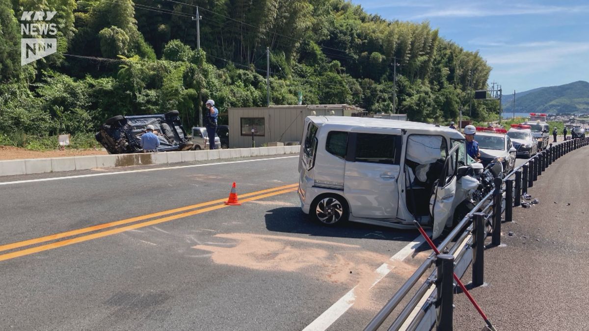 防府市富海の国道2号で軽乗用車同士が正面衝突…3人が重傷、現場付近は1時間余り全面通行止めに