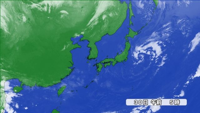 30日（火）午前5時の雲の様子