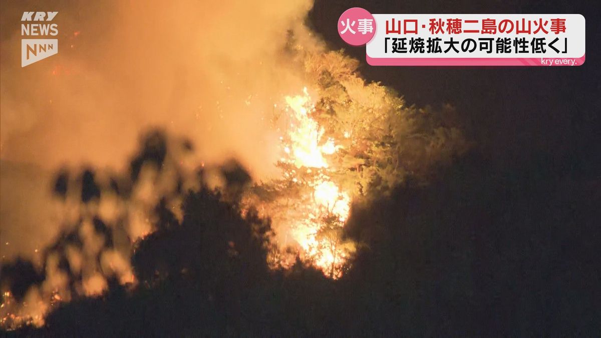 「延焼拡大の可能性は低くなった」…山口市秋穂二島の山林火災はあす20日も消火活動へ