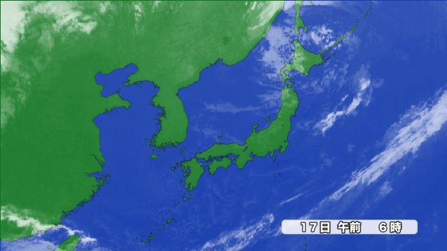 17日（火）午前6時の雲の様子