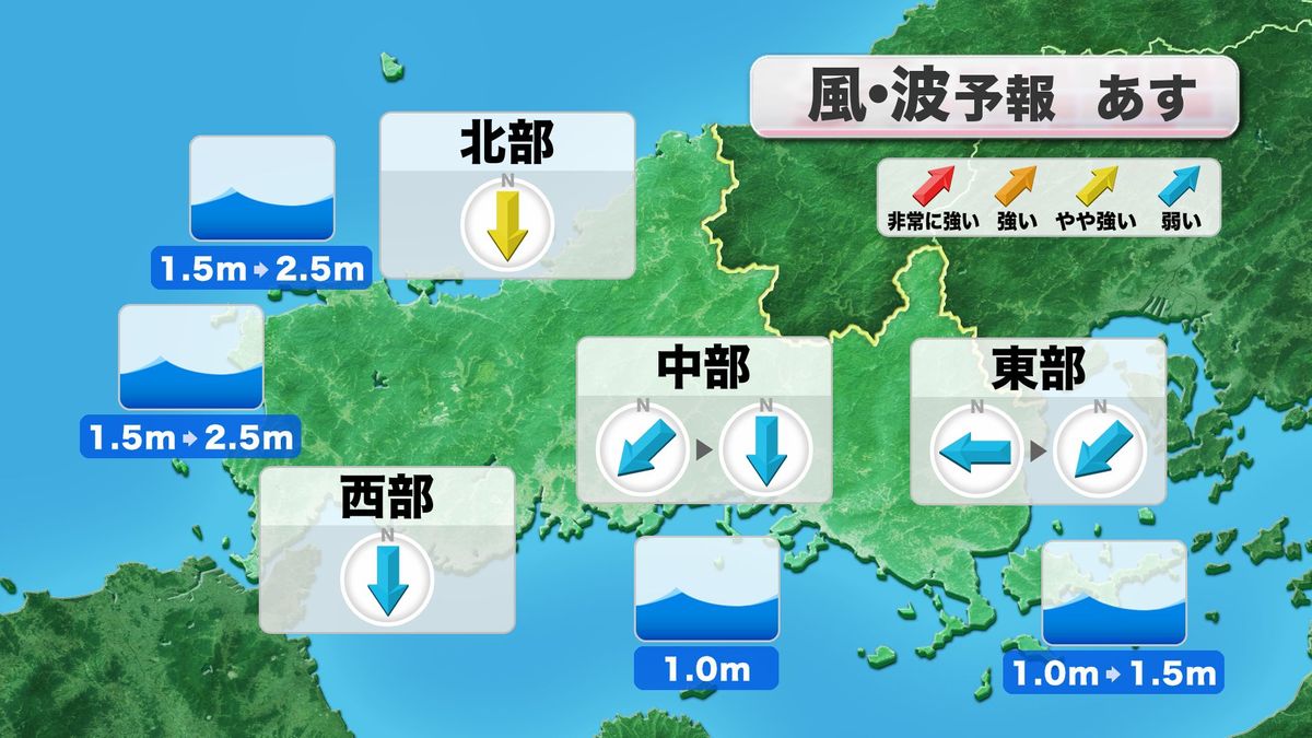 1日(水)の風・波予報