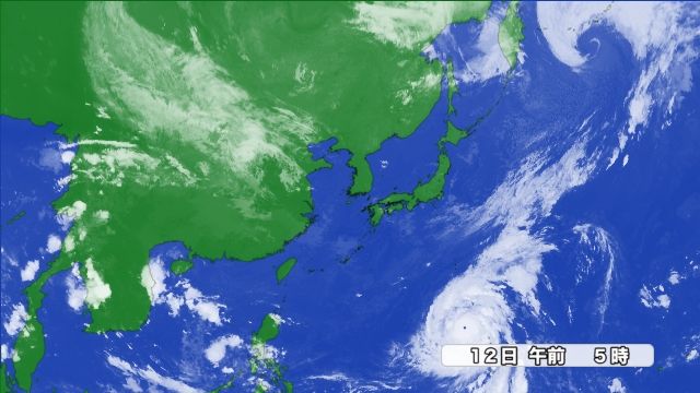 12日（木）午前5時の雲の様子