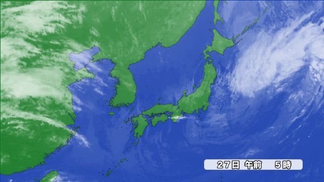 27日（水）午前5時の雲の様子