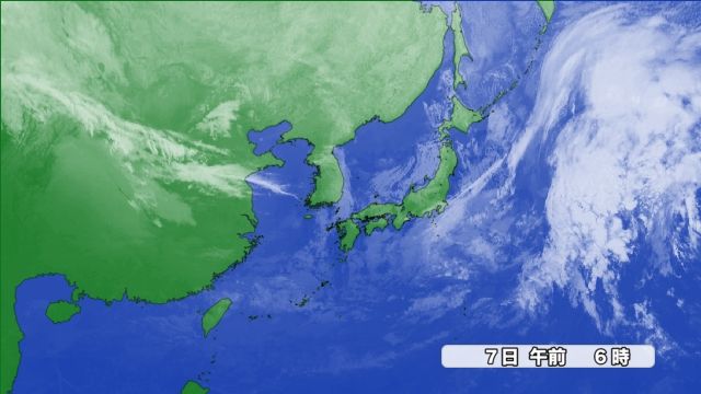 ７日（木）午前６時の雲の様子