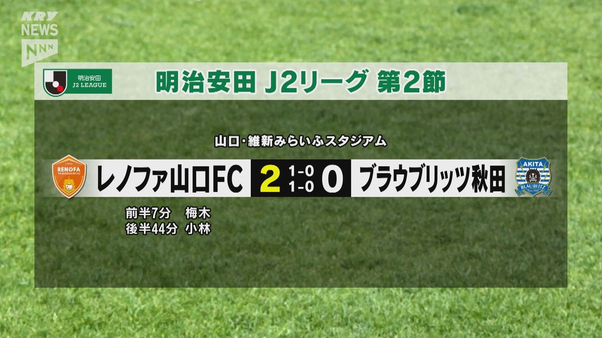 サッカーJ2・レノファ山口がへッド2発！ホーム開幕戦で今季初白星！