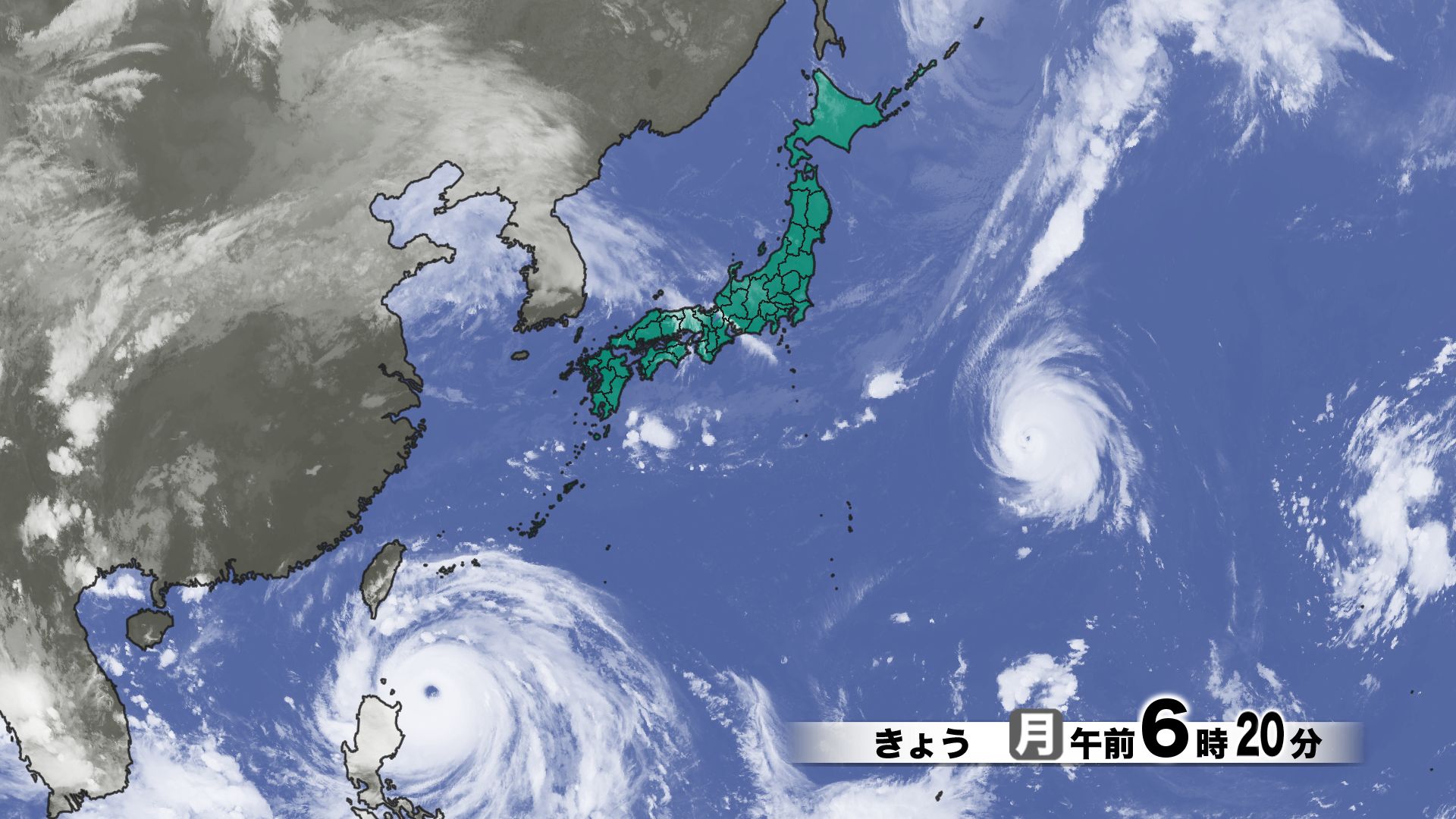 山口天気 朝刊9/22】あす23日(火)から天気は下り坂 きょう22日(月)は