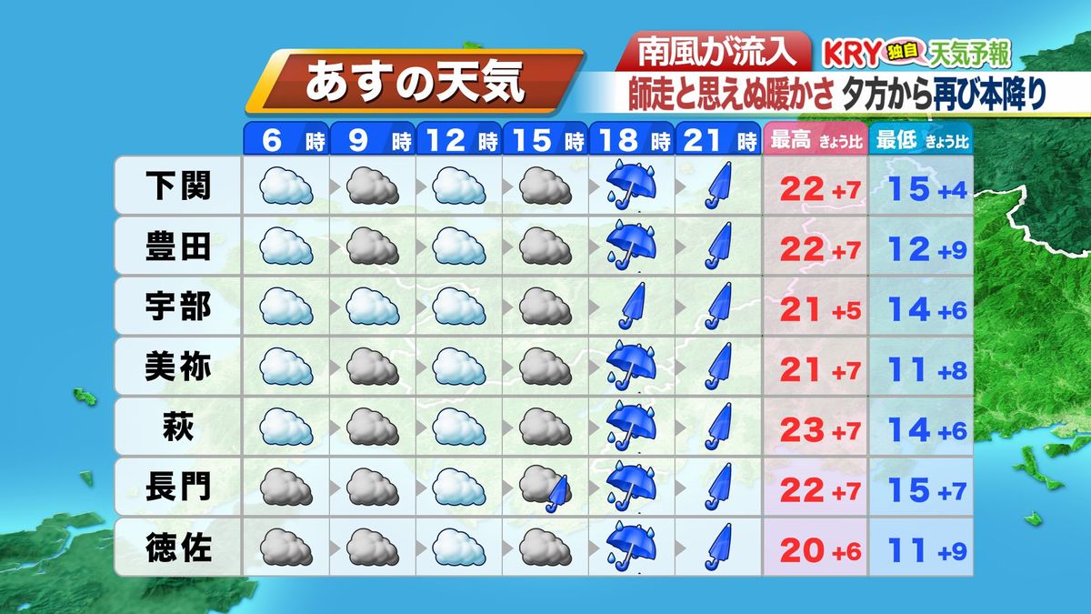 15日(金)の天気予報
