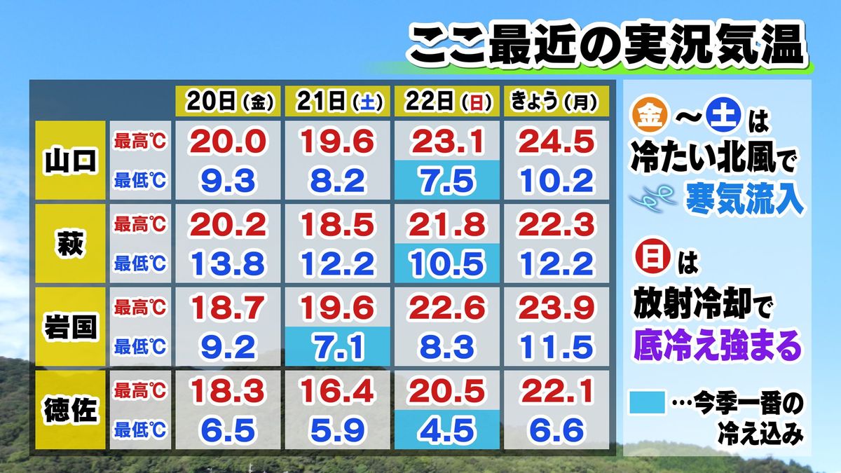 ここ最近の実況気温