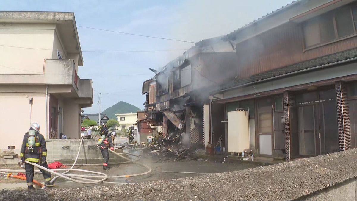 空き家か…防府市向島で建物火災・午後4時前鎮火