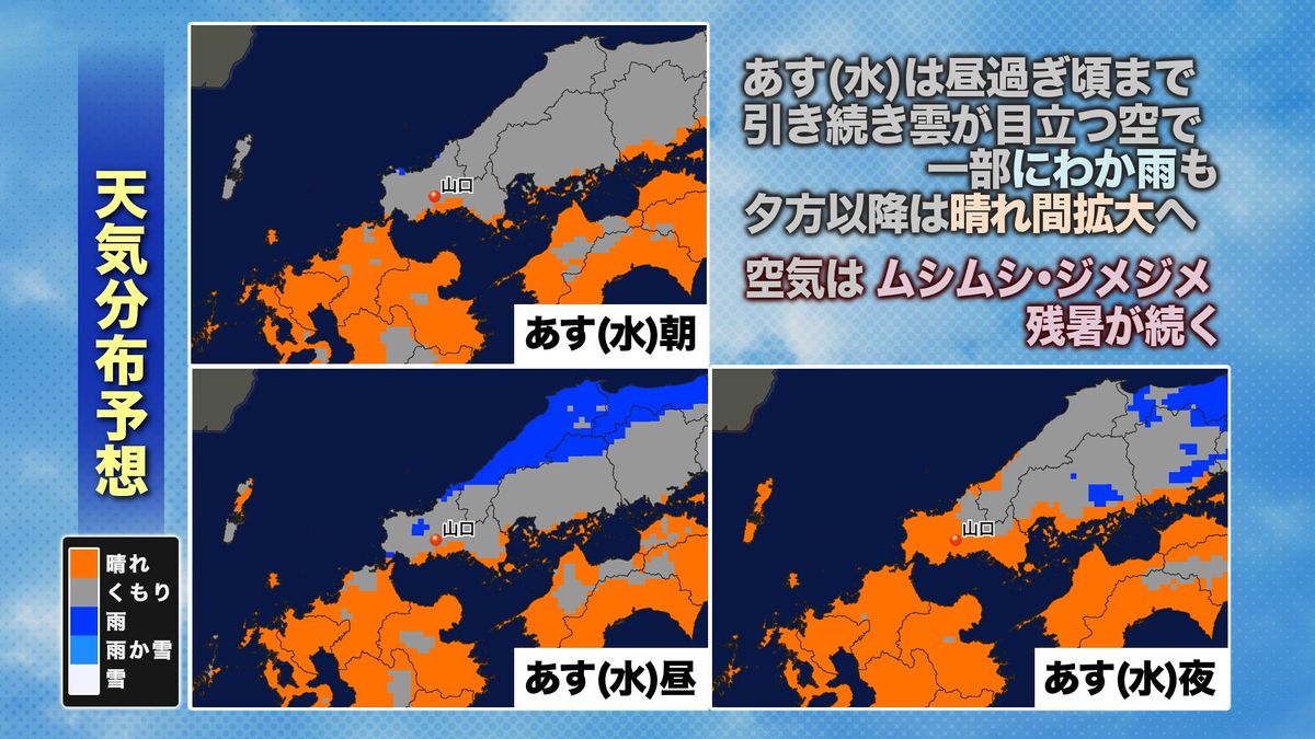 27日(水)の天気分布予想