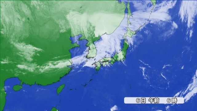 6日（月）午前6時の雲の様子