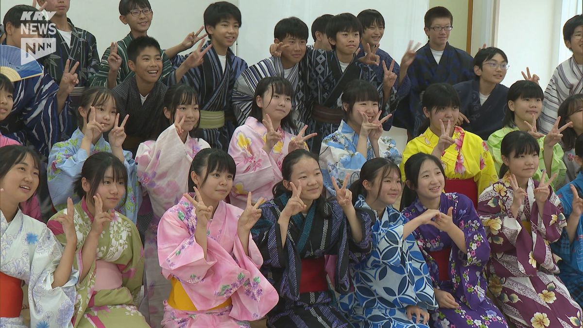 ニューヨークタイムズでも紹介！山口祇園祭を前に中学生が浴衣の着付け体験