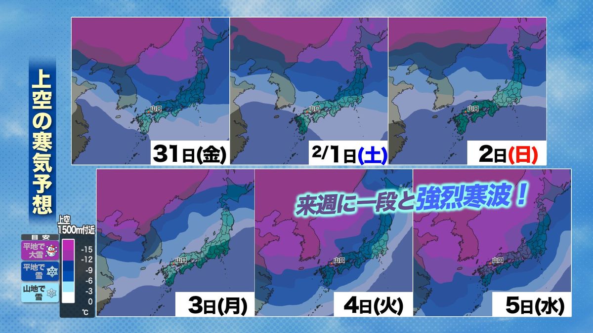 上空の寒気予想