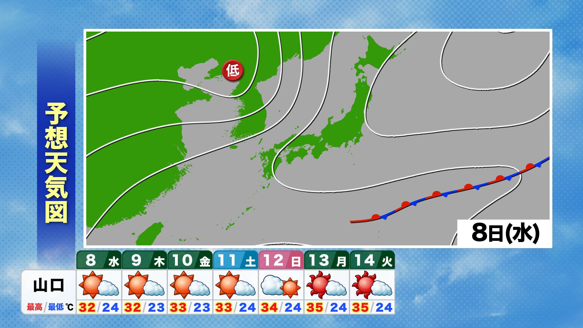 山口天気 夕刊7/7】さらに夏空拡大…「梅雨明け」発表も近づく 今後は
