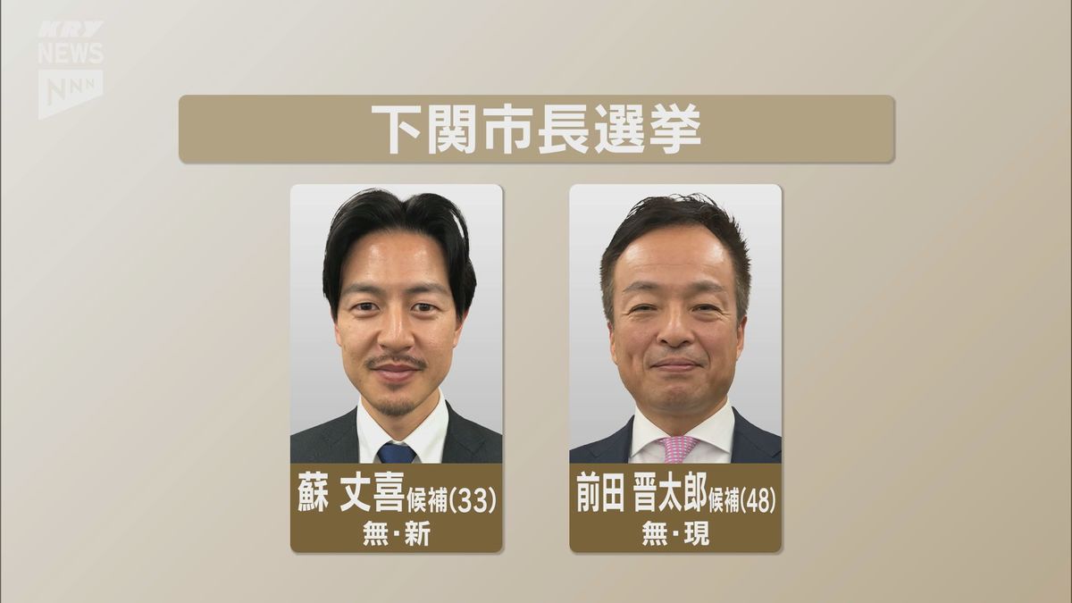 現職と新人の一騎打ち 下関市長選挙は16日投票