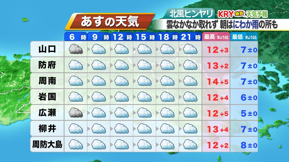 6日(水)の天気予報