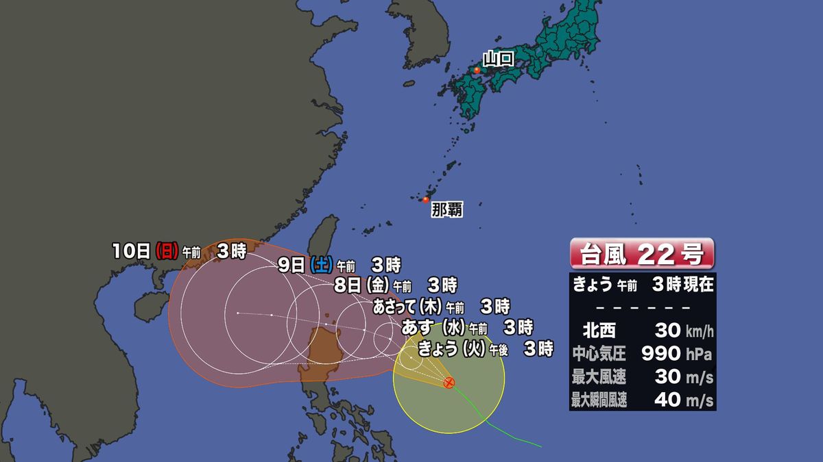 台風予想進路