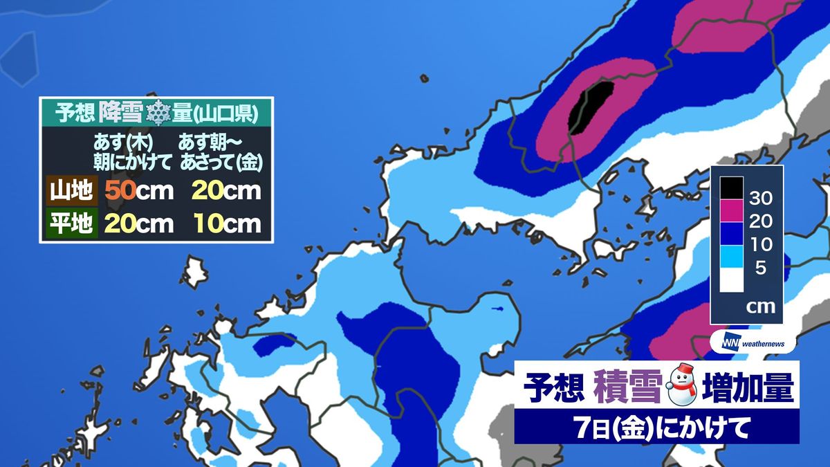 予想積雪増加量