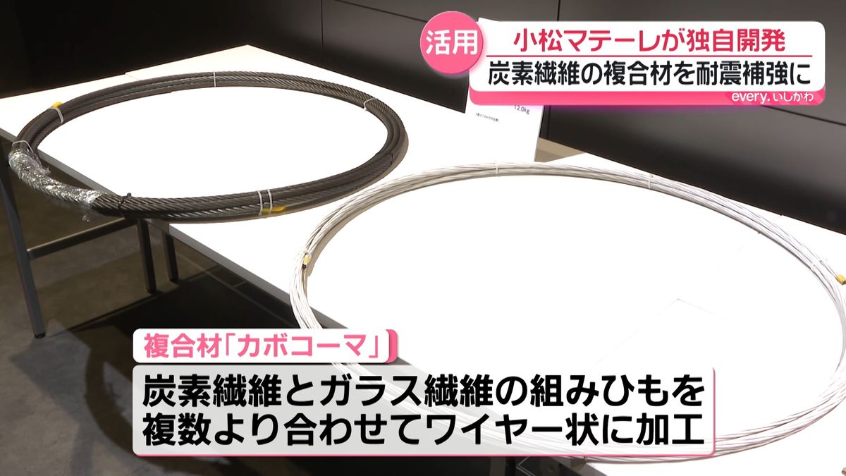 独自開発の炭素繊維複合材 建物の耐震補強に活用の新工法を発表 石川の