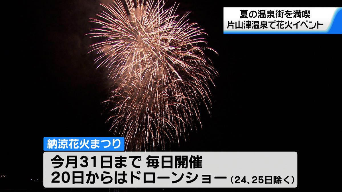 加賀温泉郷・片山津温泉　「納涼花火祭り」始まる　8月31日まで