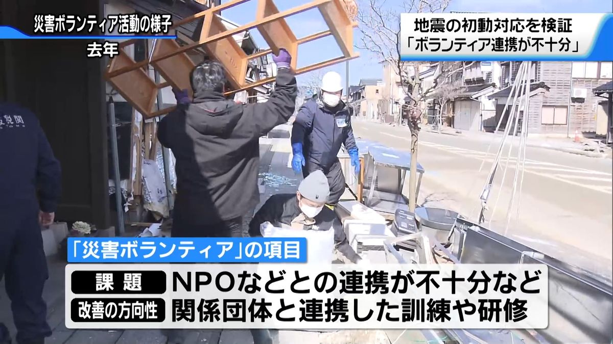 ボランティアとの“連携不十分”　地震初動対応の課題　石川県がまとめ報告書へ