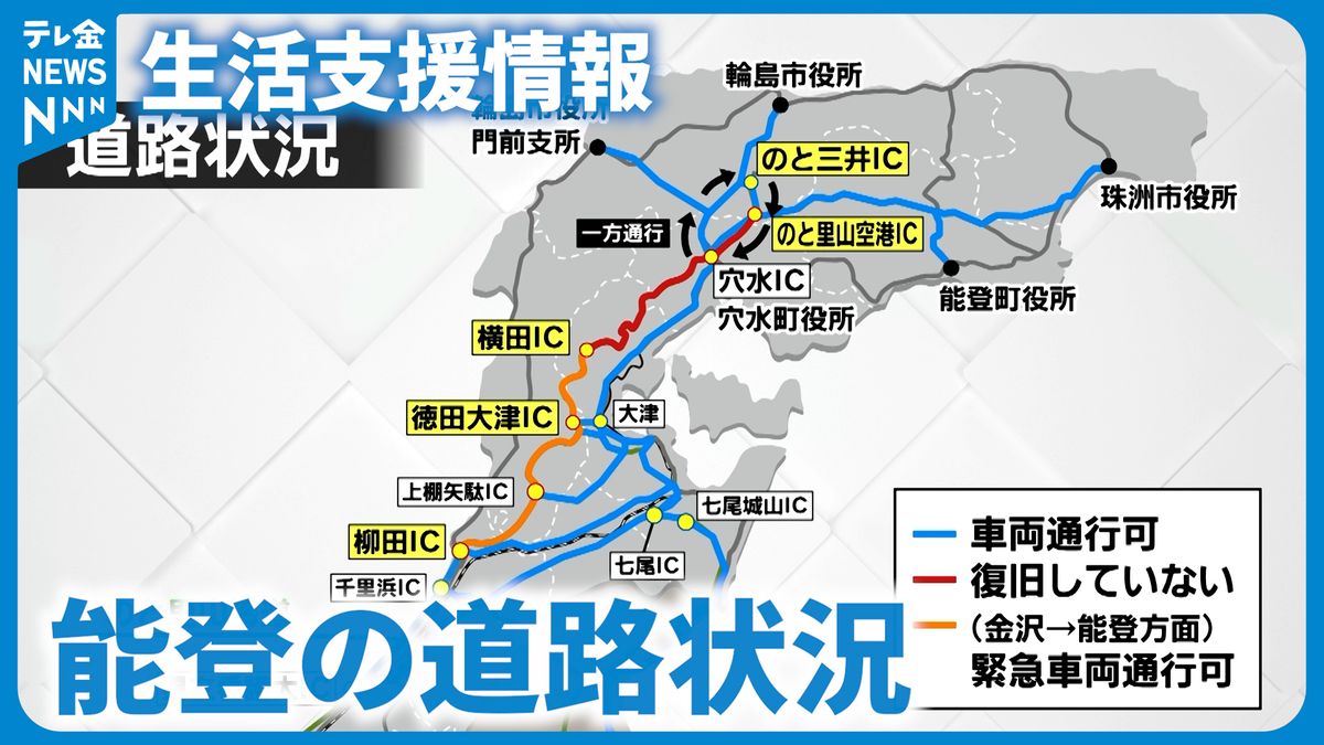 石川県内のライフライン情報（1月19日）