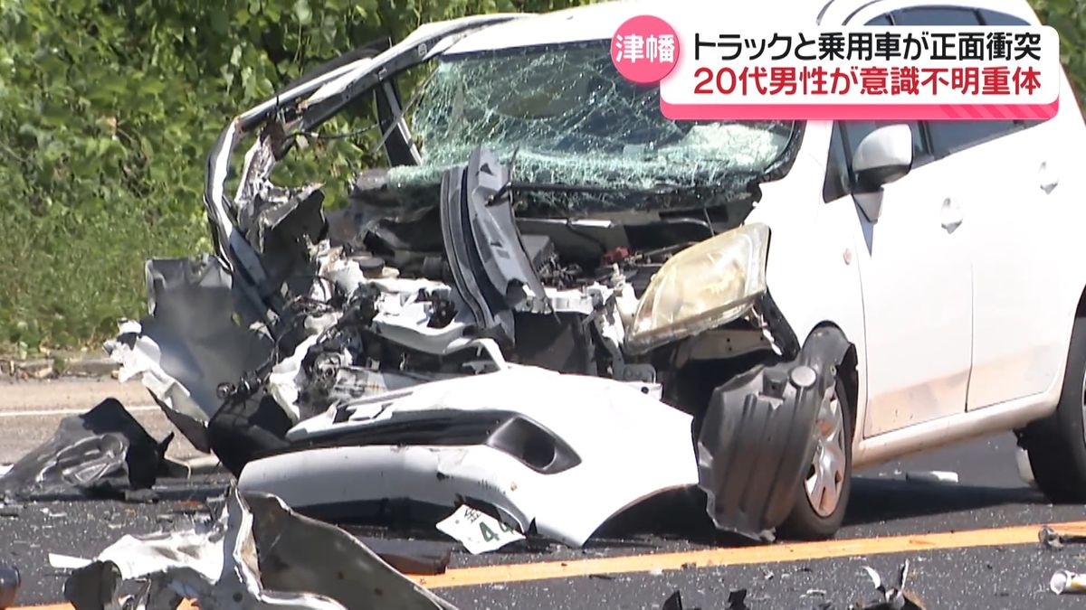 トラックと乗用車が正面衝突 石川・津幡町の国道8号 20代男性が意識