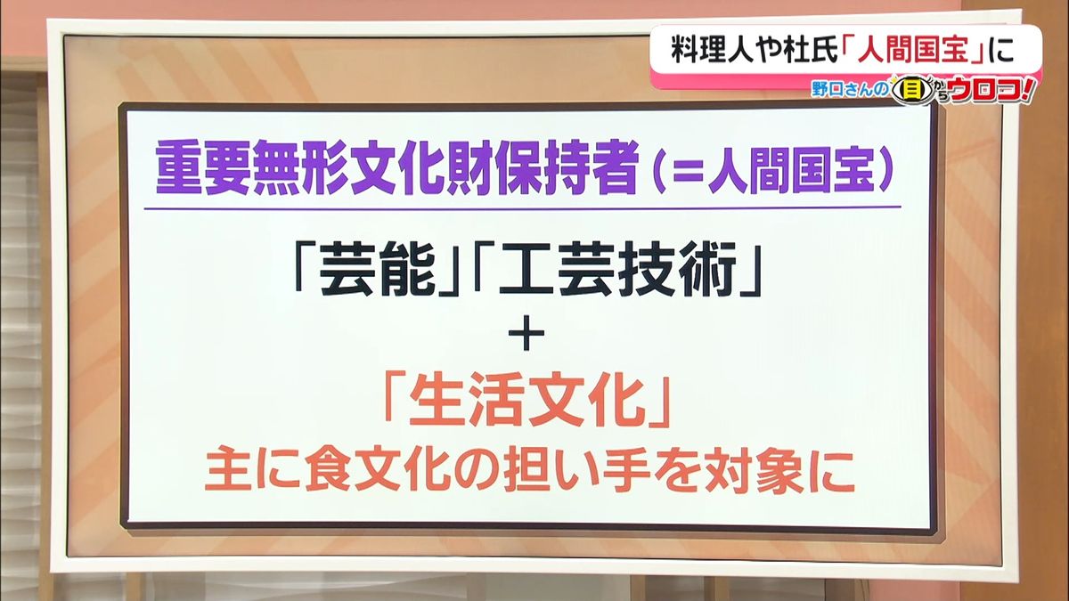 解説】「食の分野でも人間国宝認定へ ～期待高まる石川の“人間