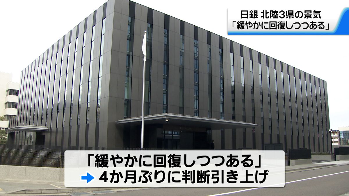 北陸3県の景気「緩やかに回復しつつある」　日銀金沢支店が全体判断を4か月ぶりに引き上げ