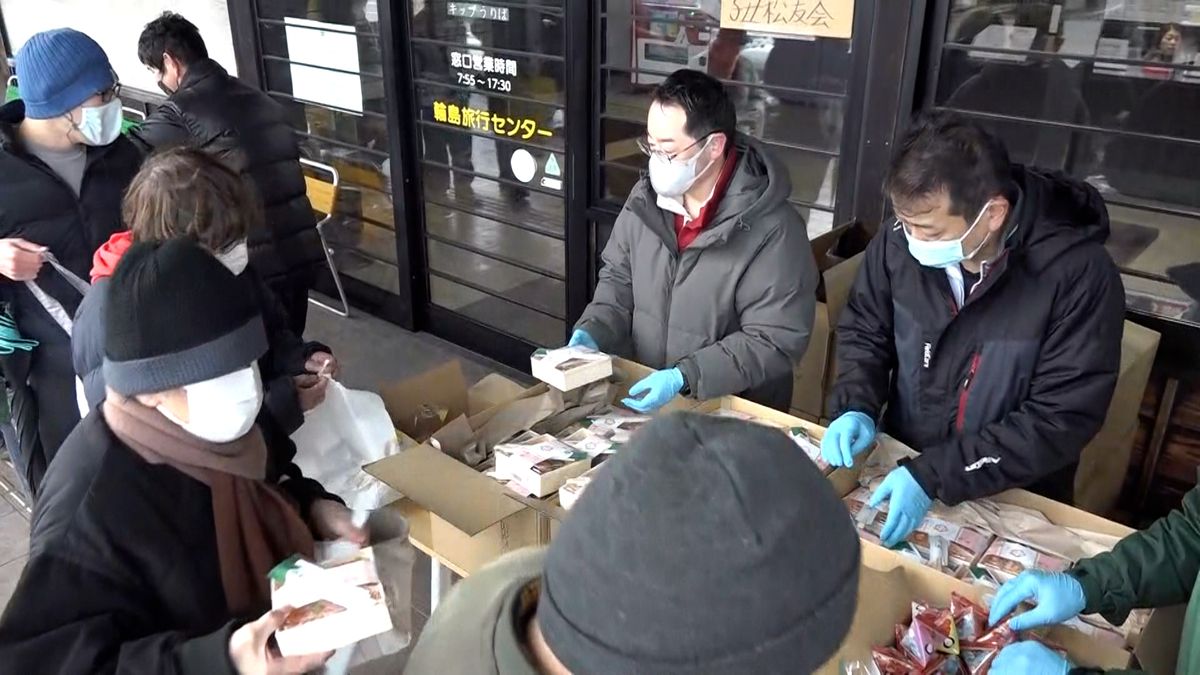 3月3日は桃の節句　輪島市でひな祭りにちなんだ炊き出し　ちらし寿しやひなあられを配布