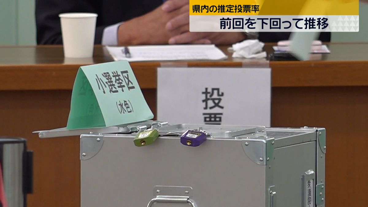 衆院選　石川県内でも投票進む　推定投票率は前回を下回って推移