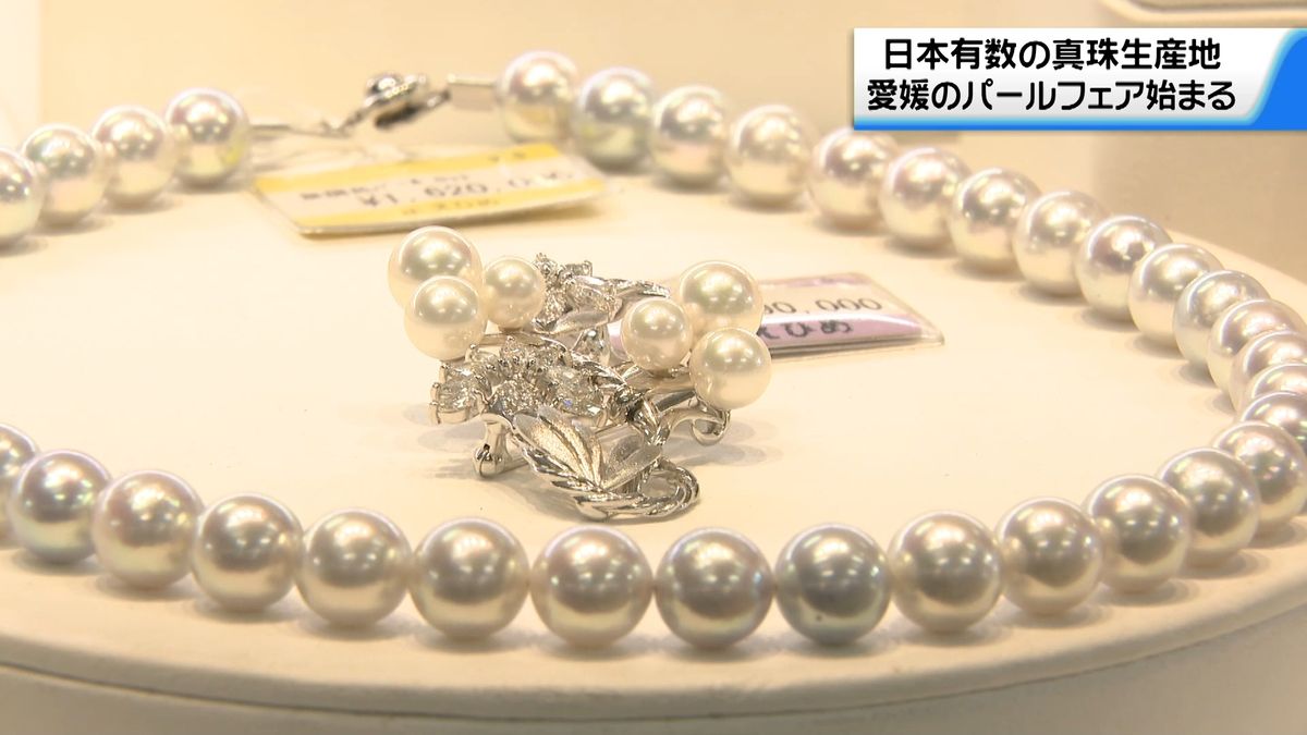 愛媛産真珠の輝きを… ｢パールフェア｣金沢で開幕 アクセサリーなど約