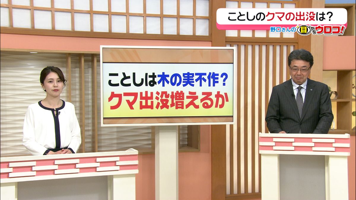 石川県・今年はクマの出没増える？　木の実が「凶作」傾向　すでに目撃情報も