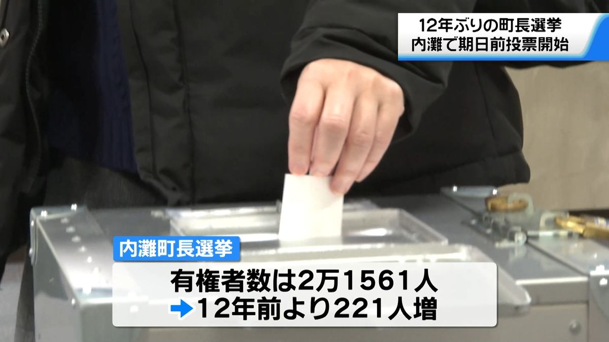 12年ぶり選挙戦　早速“一票”を　石川・内灘町長選 期日前投票始まる